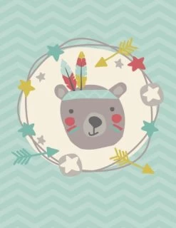 Vloerkleed Feather Bear - Beer