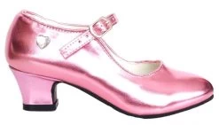 Prinsessen Schoenen Pink Metalic Hart + Kadootje