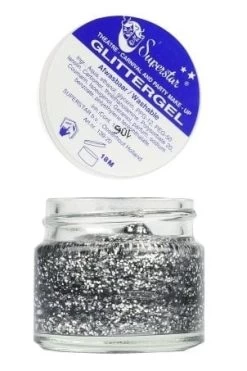 Glittergel Zilver