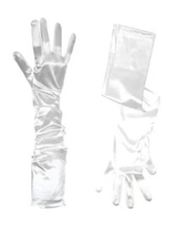 Prinsessen Handschoenen Wit Satijn