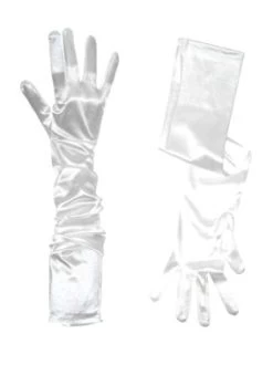 Prinsessen Handschoenen Wit Satijn