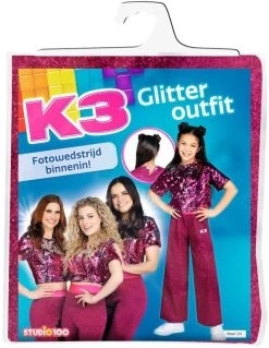 NIEUW K3 Verkleedpak Glitter + Kroontje -Kindermaskerade Winkel bf8939e1e62b4013f4fbca8571134bdbc8a2cb17 1