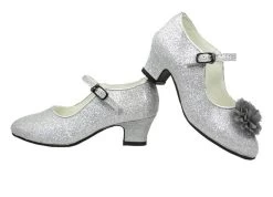Prinsessen Schoenen Zilver Glitter + Gratis Kadootje